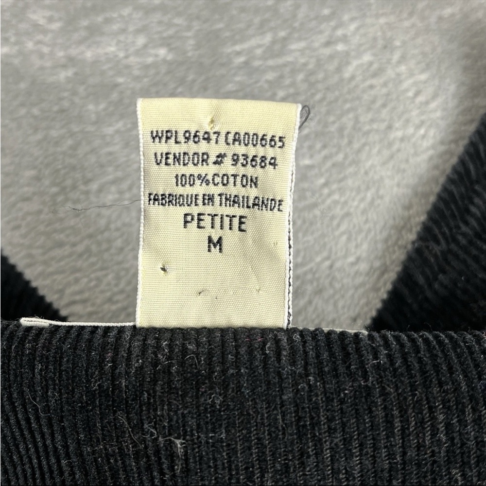Vintage Eddie Bauer Corduroy Jumper Size Medium Pet Cottagecore Black Grunge Y2K